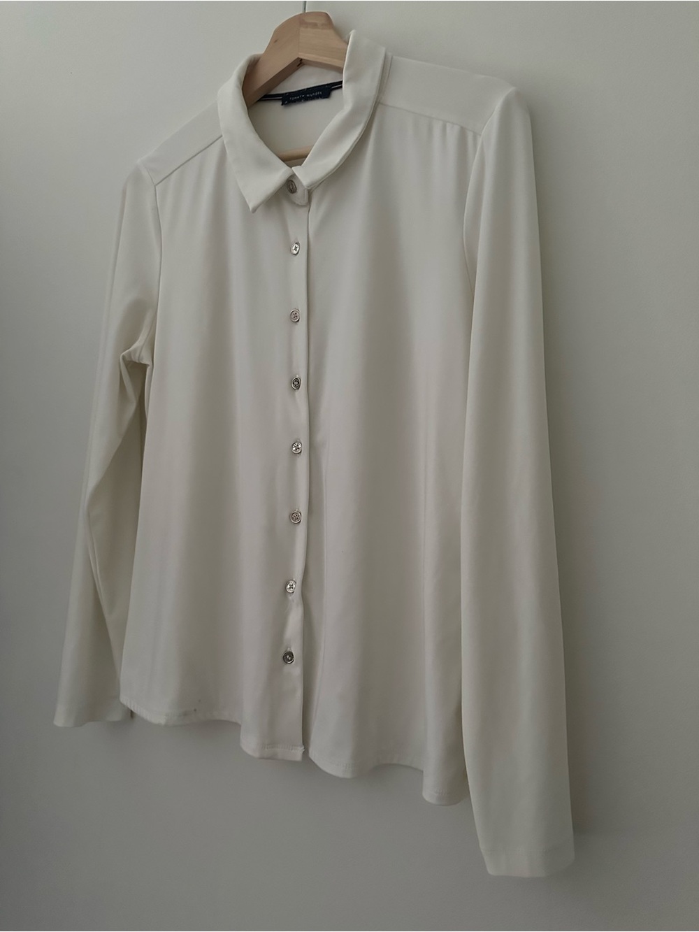 Tommy Hilfiger Ivory Button-Down Blouse